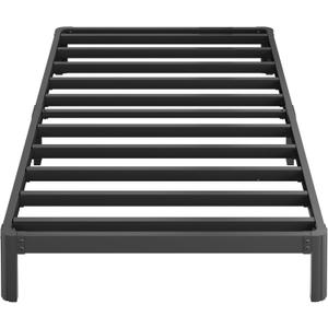 Yicensen 8 Inch Twin Bed Frames No Box Spring Needed, Heavy Duty Metal Twin Size Platform Bed Frame with Rounded Corner Legs, Easy Assembly, Noise Free, Black