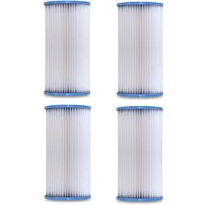 Type A or C 29000e Replacement Filter Cartridge for INTEX Easy Set Above Ground Pools, Compatible with Krystal Clear C1000 C1500 Pumps, Pack of 4