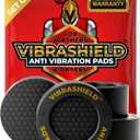 Anti Vibration Pads for Washing Machine with HexaGrip - Stops Washer Dryer Moving, Walking - Prevents Noise, Vibration Transfer - Rubber Antivibration Stabilizer Support Feet Mat - VIBRASHIELD 4 Pack