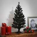 National Tree Company 2ft Unlit Halloween Collection Tinsel Tree, Black
85 Tips, Includes Stand, Artificial, 24 in