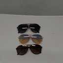 YDAOWKN Retro Square Aviator Sunglasses for Womens Mens Vintage 70s Double Bridge Sun Glasses