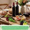 24 Pcs Artificial Grape Rubber Fake Grapes Bunches with Vines Leaves Faux Lifelike Fruits Ornament for Wedding Outdoor Decoration Garden Home, 6 Colors