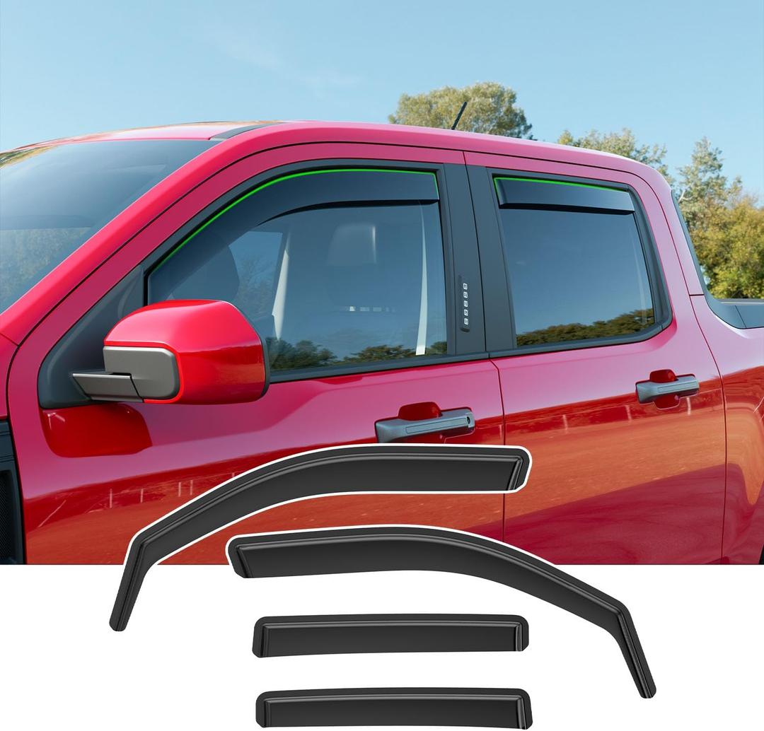 Side Window Visor Deflector Compatible with 2022-2025 Ford Maverick Visor Trim Cover Replacement for 2022-2025 Ford Maverick Accessories(Compatible with 2022-2025 Maverick)