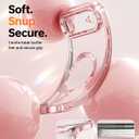 Meifigno Designed for iPhone Air Case with Ring Stand (6.5"), [Built-in Mirror] [Compatible with MagSafe] [Glitter Card & Wrist Strap] Removable Phone Stand +Designed for iPhone 17 Air Case, Rose Gold