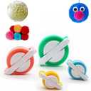 UrbAmerican 4 Pcs Different Sizes Pom-Pom Maker Fluff Ball Weaver Needle Craft DIY Wool Knitting Craft Tool Set for Kids and Adults, Yarn Machine