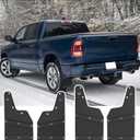 Mud Flaps Splash Guards for 2019-2024 Dodge Ram 1500 Front and Rear Mudguard No TRX Rebel Classic No Drill Mudguard(4 Pcs Set)