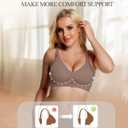 Vinfact Jelly Wireless Bras for Women Supportive Seamless Bra Push Up Comfort Soft Bralette No Underwire Full Coverage Bra (Blue, XL)
