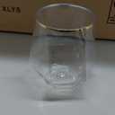 Goodluck 40 PCS Diamond Stemless Plastic Wine Whiskey Glasses, 12 Oz Disposable Cocktail Glasses, Suitable for Weddings, Birthday Parties, Family Gatherings, Bars, etc Gold rimmed cups (Clear and Gold)