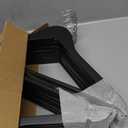 ZOBER Wooden Hangers - 20 Pack, Heavy Duty, Non Slip Wood Hangers for Coats, Jackets, Suits, & Pants - Clothes Hangers for Closet W/ Bar and Notches (Black)
