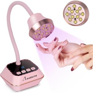 UV LED Nail Lamp for Gel Nails Polish, Flash Cure 36W Rechargeable Cordless Gooseneck Mini Nails Light, Quick Dryer with Timers Smart Sensor Ambient Lighting, Home DIY & Professional