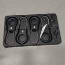 Air tag Holder,(4 Pack) Air tag Keychain with Secure Lock,Air Tags Case with Wire Cable for Apple Airtag,Anti-Lost Protective Case with Keyring for Luggage, Key, Pet, Bag, Black