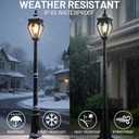Outdoor Lamp Post Light, Lamp Posts Outdoor Lighting with Waterproof Aluminum Pole and Glass Panels, Street Lamp Light Posts for Outside Yard Garden Driveway ( 8"L x 8"W x 85.9"H)