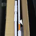 29.7-46" Baby Gate for Stairs with Banister Adapter Y-Spindle Rods, 30.5" Tall, Easy-Install Pressure Mounted Baby Gate for Doorways, Auto-Close Dog Gate Indoor for Child and Pets (White)