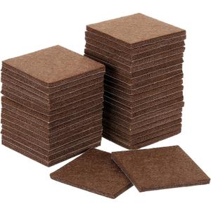 Uxcell Furniture Pads, 36Pcs 2.5" - Square Self Adhesive Felt Furniture Pads, Floor Protectors for Furniture Feet Chairs Legs Hardwood Floors (Brown)