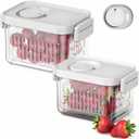 vacane Dishwasher Safe Berry Keeper, Produce Saver, Clear Fruit Containers, BPA-Free Lettuce Keeper, Keep Food Fresh, 3.8 Cup