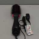Hair Dryer Brush Blow Dryer in One, Upgraded 4 in 1 Hair Dryer and Styler Volumizer with Negative Ion Anti-frizz Ceramic Titanium Barrel Hot Air Hair Straightener Brush (Black/Pink)