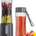 COKUNST 17Oz Portable Blender for Shakes and Smoothies, USB Rechargeable Smoothie Blenders with 6 Blades, Mini Mixer Personal Blender Juicer with Extra Handle Lid for Travel Gym Picnic Office, Grey