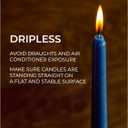 CANDWAX 12 inch Taper Candles - Set of 4 Dripless and Smokeless Unscented Slow Burning Candle Sticks - Dark Blue Candles