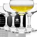 Coupe Glasses Set of 4-5 oz / 150 ml Premium Crystal Champagne Coupe Glass, Pure Clear Cocktail Glasses for Champagne, Espresso, Margarita, Manhattan - Elegant Bar Accessories & Housewarming Gifts