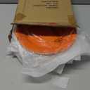 Melamine Salad Plates Set of 6, Lightweight Dessert Plate, 9 Inch Small Dinner Plate, Farmhouse Plates for Lunch, Cake, Bread, Snack, or Appetizer, Orange Color