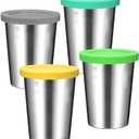 Stainless Steels Pints and Lids - 4 Pack