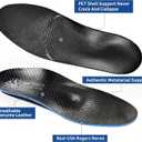 Best Genuine Leather Original Metatarsalgia Orthotics Strong Arch Support PORON Inserts Carbon Fiber PU Ball of Foot Insoles Relieve Morton's Neuroma Pain with Metatarsal Pad, Men11-11.5/Women13-13.5