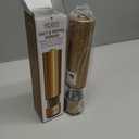 Epar Brass Salt and Pepper Mill - Battery Operated Gold Pepper Grinder with Ceramic Burr - Automatic Steel Peppermills With LED Light - Gold or Brass Color