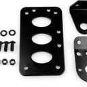 Motorcycle License Plate Bracket, Metal Motorcycle Brake Tail Light License Plate Holder Side Mount Holder Bracket (Black)