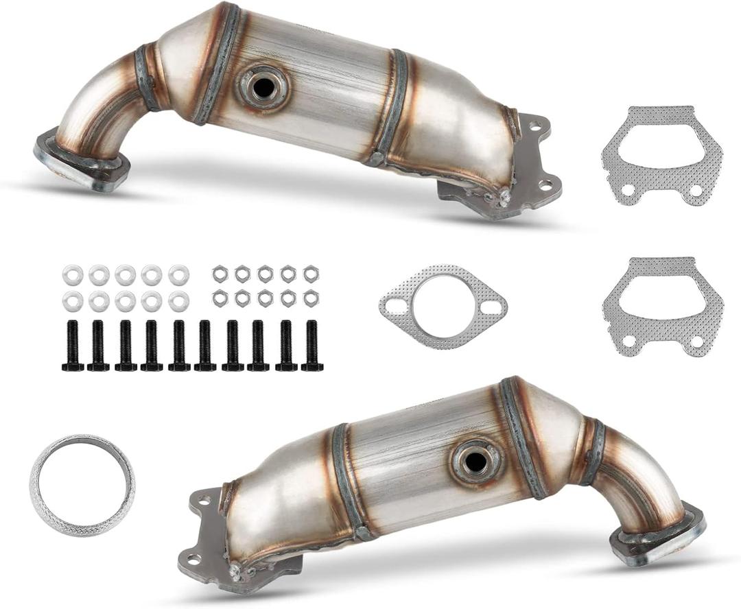 KAC 2pcs Front Rear High Flow Catalytic Converter Kit Replacement for 2011-2016 Dodge Grand Caravan 3.6L V6 Direct-Fit Stainless Steel Catalytic Converter, Replace 16779 16780(EPA Compliant)