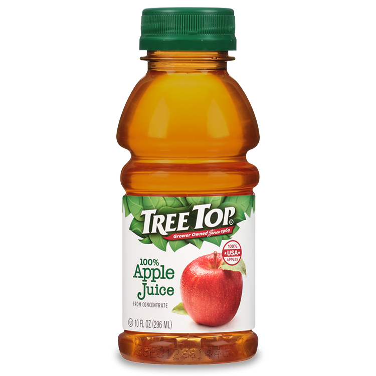 Tree Top 100% Apple Juice, 10 Bottles, Best By: 10/18/2025