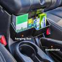 Savadicar JK Center Console Hanging Storage Box, Armrest Organizer Tray for 2011-2018 Jeep Wrangler JK JKU 2/4 Door, Interior Accessories, Patented Design, Black, 1 Pack