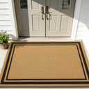 OLANLY Front Door Mat 71x47, Low Profile Doormat (Border)