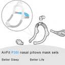 Replacement for AirFit P30i Standard Frame System Sets, Nasal Cradle Cushion & Elbow - for Nasal Mask - Standard Frame with Headgear (Small)