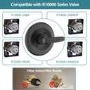8" Rain Shower Faucet Compatible with Delta 13/14 Series Tub Trim Kit, High Pressure Round Rain Shower Head& Handle Set System, Matte Black (Valve& Catridge Not Inclued)