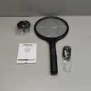 YISSVIC Electric Fly Swatter Bug Zapper Racket Dual Modes Mosquito Killer with Purple Mosquito Light Rechargeable for Indoor Home Office Backyard Patio Camping (Black)