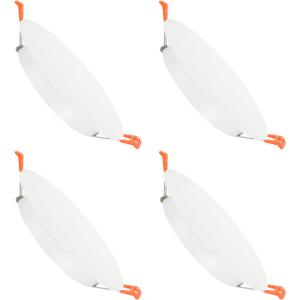 PATIKIL 165mm / 6.5" Diameter Metal Ceiling Hole Cover Plate, 2 Pcs Downlight Hole Trim Wall Mount Decorative Cap Access Panel for 4.9-6.3inch Round Ceiling and Wall Openings, Matte White