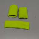 Knitgrip 3 Pack Neon Sweatbands Set 80s Wristband and Headband Color War Accessories Sports Sweatbands for Summer Ball Party (Green)