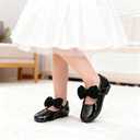 Toddler Girl Dress Shoes Mary Jane Flower Girl Flats for Wedding & Party, Soft Insole Easy On & Off Dress Shoes for Toddler/Little Girls, Size 8