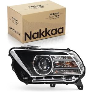 Nakkaa Driver Xenon Headlight Assembly Compatible with Mustang 2013 2014 w/DRL Projector Left Side Headlamp DR3Z13008D