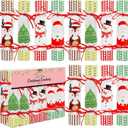 Lulu Home 12 Pack No-Snap Christmas Crackers Set, Party Favors with Hats, Jokes & Small Gifts for Xmas Holiday Dinner Table Decorations and Supplies, Each 6.5" H x 1.4" Dia