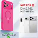 Faiono Magnetic for iPhone 17 Pro Case [Full Camera Protection][Military-Grade Protection][Compatible with MagSafe] Shockproof Protective Slim Phone Case for iPhone 17 Pro, Hot Pink