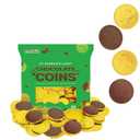 2 x St. Patrick's Day 25 Milk Chocolate Coins Lucky Gold Coins Foils, Shamrock Clover Leprechaun Premium Belgian Milk Chocolate Coins Bag Nut-Free (25-Pack) (EXP 06/08/27)