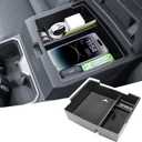 Center Console Organizer Compatible with 2024 2025 2026 Toyota Tacoma Console Armrest Storage Box Interior Insert Storage Tray Secondary Accessories(Black)