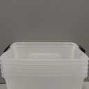 Rubbermaid Cleverstore Clear 32 Qt, 5 Pack Stackable Plastic Storage Bins with Lids, Great for Closet and Laundry Storage, Organizing in the Home