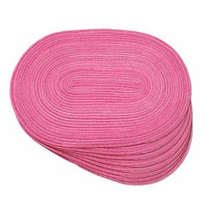 Noctiflorous Oval Braided Placemats Set of 8 Woven 12x18 Inch Non Slip Washable Heat Resistant Place Mats Tablemats for Dining Kitchen Party Daily Table Decor Dinner Mats (Hot Pink, 8)