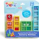 hand2mind Numberblocks One to Five Sensory Bottles, Numbers for Toddlers, Counting Toys, Calming Sensory Fidget Toys, Calm Down Corner Supplies, Social Emotional Learning, Birthday Gifts for Kids