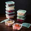 LivLab Mker 20 PCS Food Storage Containers with Lids - Reusable Meal Prep Containers Bpa-Free Freezer Lunch Boxes for Leftovers, Snack, Fruits, Salad - 10Sets | 20 fl oz | 2.5 Cups