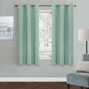 MYSKY HOME Aqua Blackout Curtains for Living Room, 63 Inch Long Grommet Room Darkening Curtain for Bedroom, Amazing Triple Weave Thermal Insulated Curtain, 1 Curtain Panel, 42 x 63 Inch, Aqua