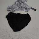 Blooming Jelly Womens Tummy Control Bathing Suits Modest High Waisted Bikini Sets Cute Halter 2 Piece Swim Suit 2025 (Large, Striped Black)