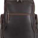 STAR VISTA Nettuno 17.3" X-Large Vintage Travel Leather Laptop Backpack for Men, Multi Pockets, Casual Outdoor Business Rucksack, 32L Capacity, YKK Zippers